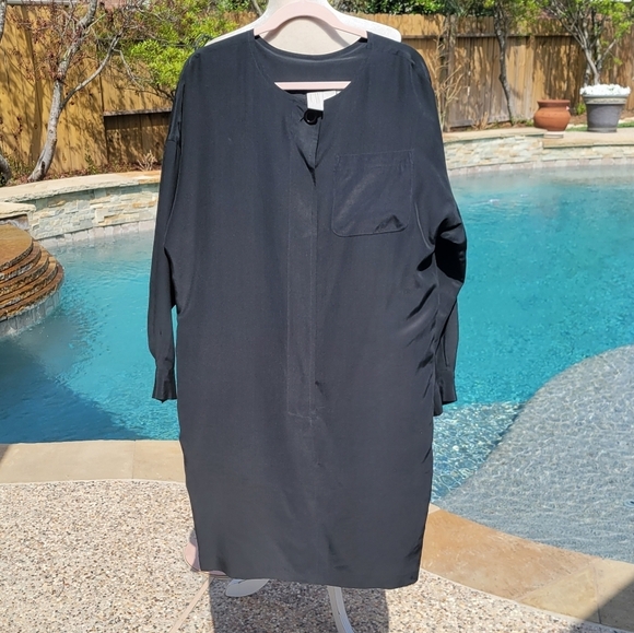 NWOT CW Clifford & Wills 100% silk dress black M - Picture 3 of 7